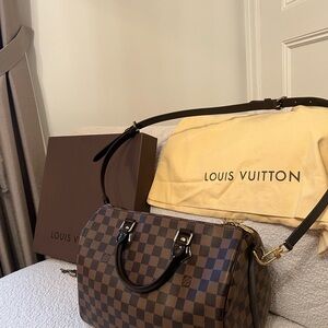 Louis Vuitton Dark Brown Checkered Shoulder Bag